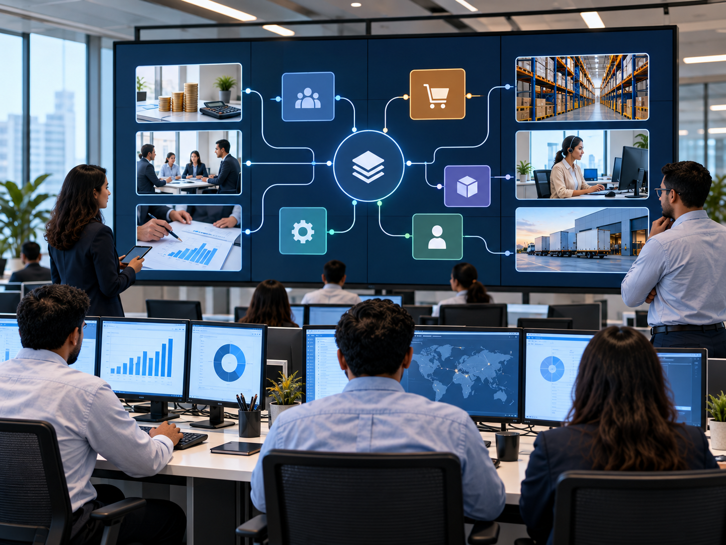 AI Agent Orchestration coordinating multiple enterprise workflow stages